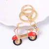 Llavero Popular Transfronterizo de Motocicleta con Pedrería Modelo de Coche Colgante de Bolsa Anillo de Llavero Metálico con Pedrería Venta al por Mayor