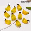 Micro-paisagem simulação fruta luminosa comida tridimensional e brincar ornamentos de resina presilha de cabelo diy acessórios decorativos ornamentos pequenos tridimensionais