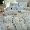 Conjunto de Cuatro Piezas de Leche Polar A-Class Fresco y Lindo para Bebés y Niños, Funda de Edredón Individual Espesa Cálida de Invierno, Conjunto de Tres Piezas para Dormitorio de Estudiantes