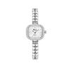 Timini 2024 Lujo Ligero Moda Cuadrado con Incrustaciones de Diamante Reloj de Cuarzo Elegante y con Estilo para Mujer Pulsera de Perlas de Alto Valor