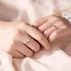 Anillos de Pareja Danza de la Promesa Francesa un Par de Anillos para Hombre y Mujer Diseño de Nicho Regalos Conmemorativos de Alta Gama para Novias