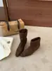 Botines de Tobillo con Tacón Grueso y Punta Fina Estilo Retro Francés First Encounter Season para Mujer 2026 Otoño/Invierno Nuevos Estilos Multicolores Versátiles Botas de Moda Adelgazantes