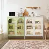 Nuevo Modelo Gabinete Metálico de Piso con Puerta Doble, Gabinete de Pared para Té en Sala de Estar, Gabinete de Almacenamiento de Acero para Casa de Alquiler en Cocina