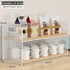 Estante de almacenamiento de escritorio, estante para bocadillos en mesa de comedor, estante para tazas en sala de estar, estante de almacenamiento de tazas multicapa para encimera de cocina para especias