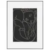 Pintura Decorativa Minimalista Moderna para Sala de Estar Figura de Matisse Linha Pintura Pendurada para Restaurante Sala de Jantar Arte Preto e Branco Mural para Quarto