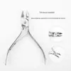 Tesoura de cutícula em aço inoxidável 8711 borda de manicure tesouras de beleza farpadas remoção de cutícula manicure pinça de cutícula oblíqua