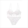 Conjunto de Brasier Francés Bordado Sexy para Mujer Verano Ultradelgado Push-Up Íntimo Pechos Grandes Mostrando Pequeño Brasier Íntimo