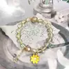 2025 Nuevo Pulsera de Loto de Jade Blanco Pulsera de Cristal Nicho de Gama Alta Lujo Accesible Exquisito Estilo Hada Pulsera