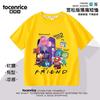 Nueva camiseta de manga corta para niños transfronteriza Verano Delgada Algodón Película Circundante Moda Top para Niños y Niñas