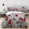 Textil Hogar Personalizado Transfronterizo Serie Floral de Tres Piezas Funda Nórdica 3D Comercio Exterior Ropa de Cama Impresión Digital