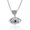 Ventas calientes transfronterizas personalidad mariposa elefante hueco ojos azules ojo oblicuo animal colgante cadena de caja cadena clavicular collar