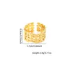 Moda Europea y Americana Estilo Ins Anillo Simple de Acero de Titanio Chapado en Oro de 18k Asimétrico Geométrico Acero Inoxidable Joyería para Dama Venta Caliente