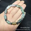 Pulsera de cuentas de barril de ágata, pulsera pequeña de ágata acuático rojo y verde con forma de bambú, artículos de jadeware de 10 yuanes, productos de mercado callejero, pulsera de jade