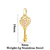 Nuevo modelo venta directa acero inoxidable colgante estrella cerradura llave joyería accesorios colgante DIY en stock