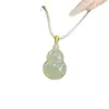 Colgante de Calabaza de Aventurina Natural al por Mayor, Colgante Pequeño de Calabaza de Aventurina Verde Claro 3D de Fortuna y Prosperidad