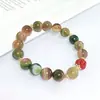 Pulseira de Ágata Pavão Natural com Contas Torcidas de Cinábrio Pulseira DIY Feminina Personalizada pela Fábrica de Cristal Maqian