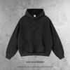 Personalización de Cometa 2025 Europea y Americana Pesada 430g Sudadera con Capucha Oversize Lavada Desgastada 100% Algodón para Hombre