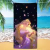 Toalla de Playa de Microfibra de Dibujos Animados de Princesas de Disney Suave Absorbente de Secado Rápido Toalla de Baño Infantil Manta Protectora Solar para Vacaciones