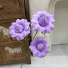 3 Flores Artificiais de Fada Rosa Flip-Flap Estilo Monet para Casamento e Decoração de Casa