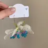Adequado para brincos de flor com cores dopamina para a primavera, tarraxas de coração pequenas doces e fofas, feminino, novidade 2025