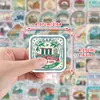 50 pegatinas de graffiti de sellos de pasaporte de viaje vintage para uso transfronterizo, pegatinas decorativas impermeables para botellas de agua, pegatinas de sellos de pasaporte