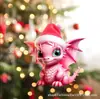 Pendente Decorativo de Dinossauro Elfo para Árvore de Natal Transfronteiriço Acrílico Plano Decoração de Natal para Casa Presente