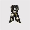 Nuevo Twill Francés Cadena de Rosas Blanco y Negro Adorno para la Cabeza para Mujer Accesorios para el Cabello Banda para el Cabello PONADI Corbata Diadema Banda para el Cabello