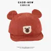 Gorros de Pana al por Mayor para Bebé de Primavera y Otoño con Caras de Oso Sonriente, Gorros Infantiles de Ala Suave, Gorras de Visera de Dibujos Animados Japoneses para Niños