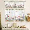 Cortinas Florales Románticas de Primavera Nuevas de Temu Transfronterizas Cortinas Blackout para el Hogar Cortinas para Decoración de Dormitorio Casa de Alquiler con Barra