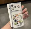 Sombrero de paja con graffiti funda para teléfono Snoopy adecuada para iPhone 16 Pro Max funda para teléfono Apple 17 carcasa de cambio instantáneo galvanizada