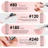 Anillo de Arena Pequeño para Uñas 3.1 mm Cabezal Pulidor para Uñas Color Rosa Pálido Anillo de Arena Pequeño Pulidor de Cuatro Compartimentos Paquete de Doble Compartimento