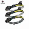Linterna frontal Meilong Recargable por USB Transfronteriza Impermeable Doble Fuente de Luz para Correr de Noche Linterna Frontal con Sensor para Montañismo y Camping al Aire Libre