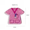 Venta al por mayor transfronteriza Día de la Enfermera Europeo y Americano Pendientes Planos de Acrílico Rosa Colgante Llavero Accesorios Decorativos para Mochilas