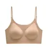 Ropa Interior Invisible sin Costuras para Mujer, Sujetador Base Color Nude, Sujetador Push-Up Levanta Busto Anti-Caída, Sujetador sin Aros Espalda Bonita