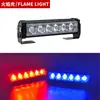 Luz estroboscópica de tres colores blanco rojo azul para coche modificado, luz de flash de red de control remoto uno a dos, luz de barra COB, luz de circulación diurna