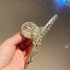Pinza para el cabello de aleación de alta gama con diamantes completos para la parte posterior de la cabeza, accesorio para el cabello de pinza grande de tiburón, precio de liquidación
