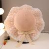 Sombrero de Paja Infantil Moderno para Padres e Hijos Ala Ancha Protección Solar Visera Sombrero de Playa para la Costa Sombrero de Encaje de Hada Súper para Princesita