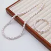 Conjunto de Collar de Perlas Color Rosa Rosa Manta de Lujo Ligero Estilo Francés, Accesorios de Primavera y Verano, Cadena para Suéter, Diseño de Moda para Mujeres