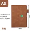 Cuaderno personalizado para empresas, notas de reuniones de oficina de alta gama, cubierta de cuero A5, alto valor estético, bloc de notas con cierre de cristal