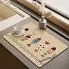 Alfombrilla de desagüe de cocina más vendida de Amazon, Adecuada para todas las estaciones, Versátil, Absorbente de agua, Antideslizante, Alfombrilla para mesa de bar, Fácil de limpiar y mantener