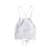 Top retro ajustado de moda con almohadilla abdominal con tiras cruzadas en la espalda, estilo transfronterizo, con cordones y bonito estilo pequeño.
