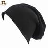 Gorro de Punto Unisex Liso de Color Sólido Imitación Cachemir, Pañuelo para la Cabeza de Moda que Protege las Orejas, Gorro Holgado para Maternidad, Gorro Cálido para Adultos