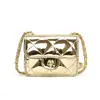 Moda de Verano Bolso Mini Brillante de Charol para Mujer 2024 Nuevo Elegante Bolso Cruzado con Cadena Acolchado Estilo Chanel