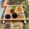 Contas de vidro cristal com cores mistas, acessórios para joias DIY, materiais para miçangas, pingentes de carro, contas redondas coloridas mistas