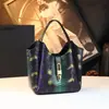 Bolso Cubo de Moda 2026, Bolso de Hombro de Lujo Ligero con Patrón de Serpiente, Gran Capacidad, Simple y Elegante, Versátil Bolso de Cuero Suave para el Hombro