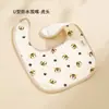 Baberos Impermeables de Muselina para Bebés, Algodón Puro Clase A, Babero en Forma de U para Recién Nacidos, Babero para Saliva de Bebé, Toalla Absorbente Anti-Escupir