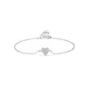 Moda de Nicho Pulsera de Corazón de Plata de Ley S925 para Mujer Completa de Diamantes Estilo Simple Ins Versátil Sensación de Alta Gama Venta al Por Mayor de Fábrica