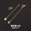 Cadena de extensión de acero de titanio, pulsera de perlas ajustable, cadena de extensión para collar, cadena para clavícula, cadena de cola, accesorios de cadena con cierre de langosta