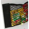 Bolsa de malla con cinta mágica para guardar bolsas de basura, organizador de bolsas de plástico para cocina, bolsa colgante de almacenamiento para montaje en pared