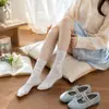 Calcetines de Algodón Antipelusas Amigables con la Piel con Lunares y Lazos, Calcetines Casuales Versátiles Estilo Universitario, Calcetines Holgados Transpirables a Cuadros con Corazones para Mujer